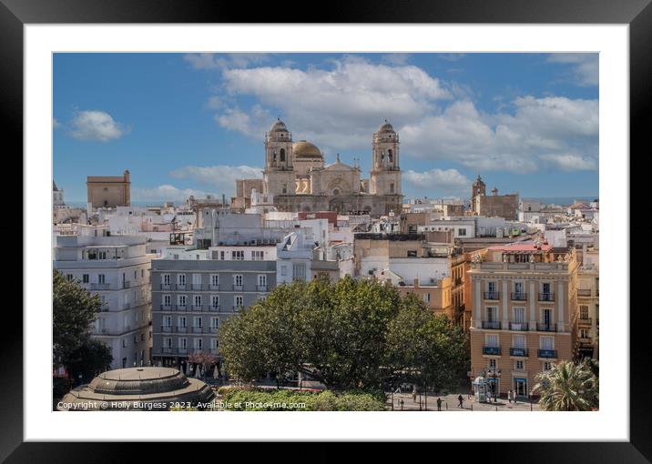 Land Scape of Cadiz Building  Framed Mounted Print by Holly Burgess