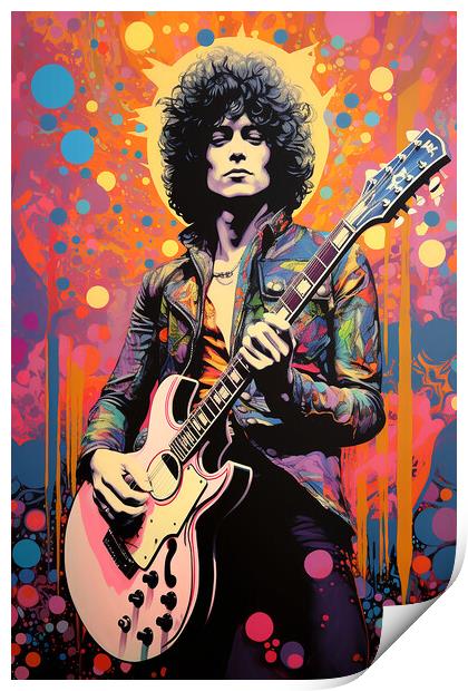 Marc Bolan Print by Steve Smith