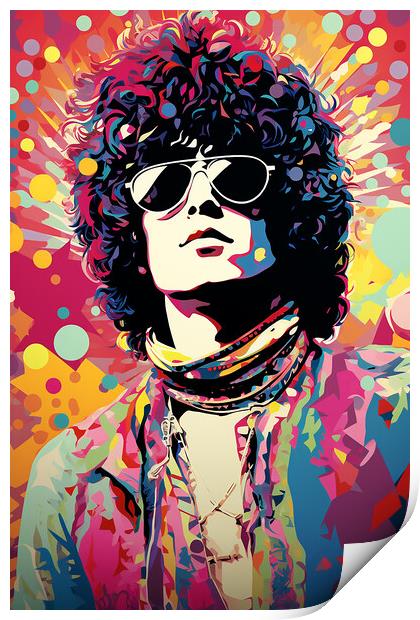 Marc Bolan Print by Steve Smith