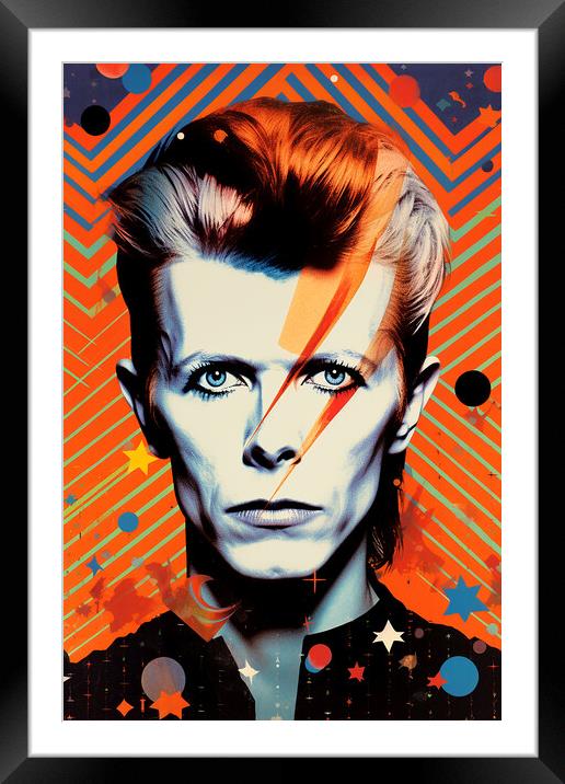 David Bowie Framed Mounted Print by Steve Smith