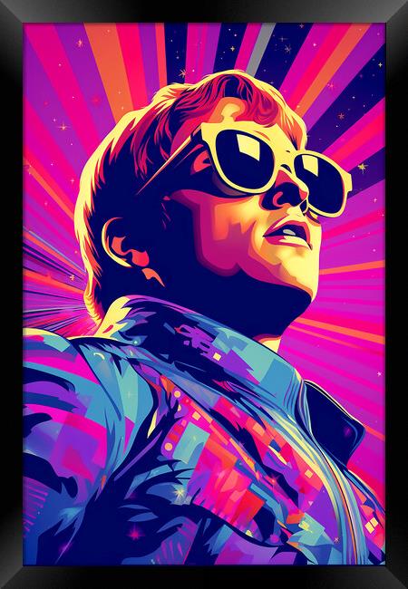 Elton John Framed Print by Steve Smith