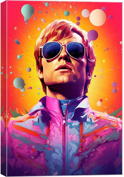 Elton John Canvas Print by Steve Smith