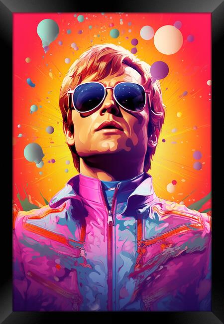 Elton John Framed Print by Steve Smith