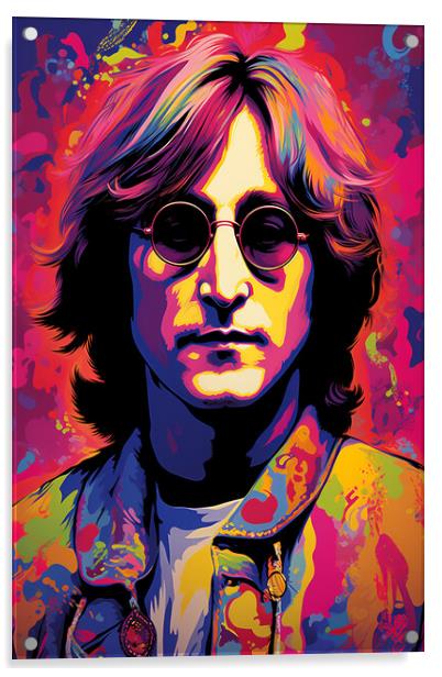 John Lennon Acrylic by Steve Smith