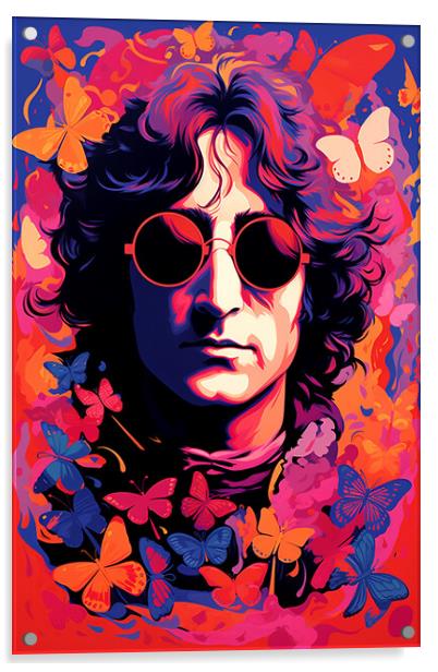 John Lennon Acrylic by Steve Smith