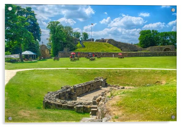 Pontefract Castle and Grounds Acrylic by Alison Chambers