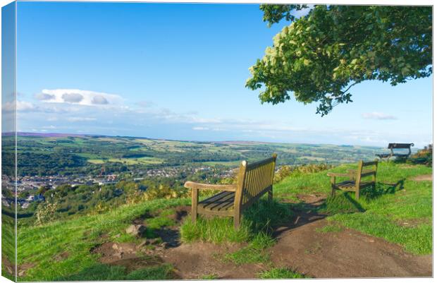 View From Ilkley Moor Canvas Print by Alison Chambers
