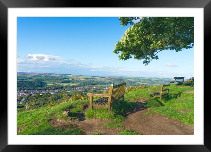 View From Ilkley Moor Framed Mounted Print by Alison Chambers