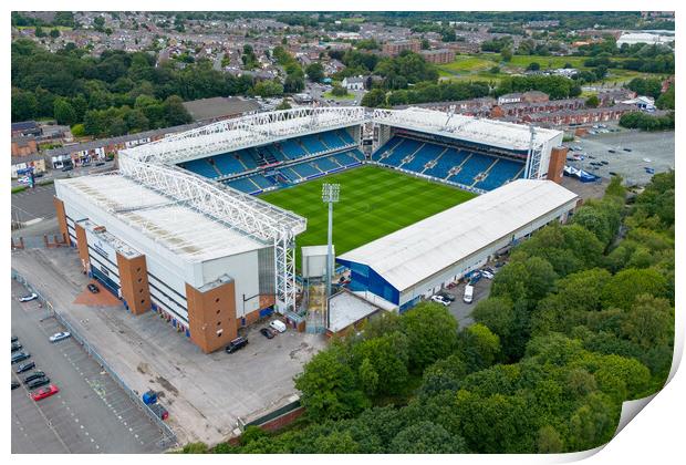 Ewood Park Aerial View Print by Apollo Aerial Photography