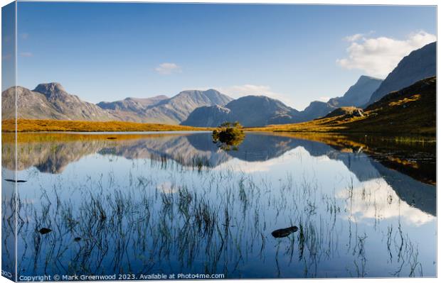 Fisherfield Mountains, Scotland Canvas Print by Mark Greenwood