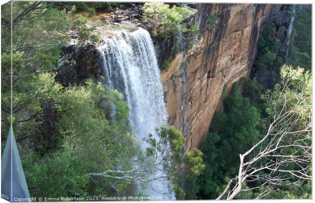 Waterfall in Blue Mountains, Australia Canvas Print by Emma Robertson