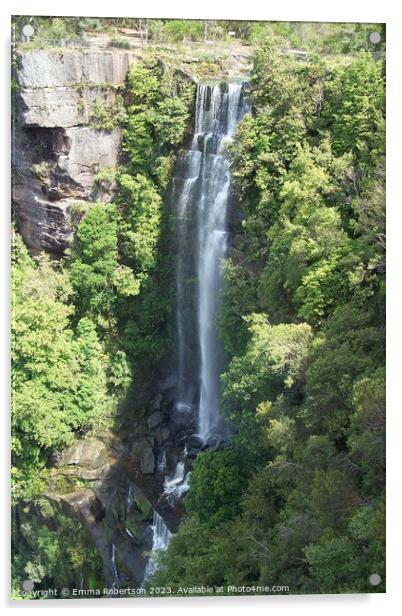 A large waterfall in the Blue Mountains, Australia Acrylic by Emma Robertson