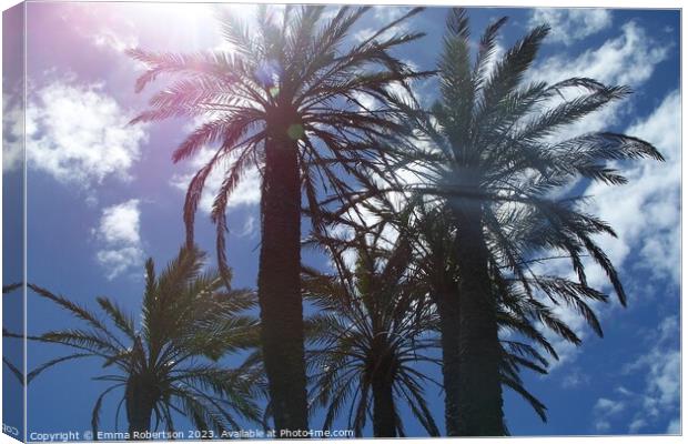 A group of palm trees Canvas Print by Emma Robertson