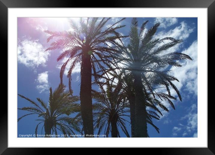 A group of palm trees Framed Mounted Print by Emma Robertson