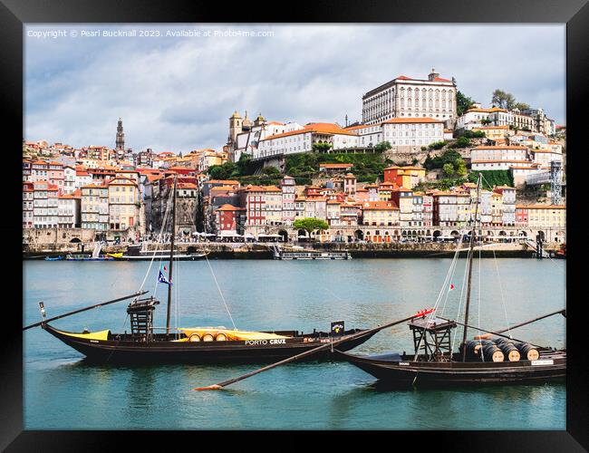 Douro River at Porto Portugal Framed Print by Pearl Bucknall