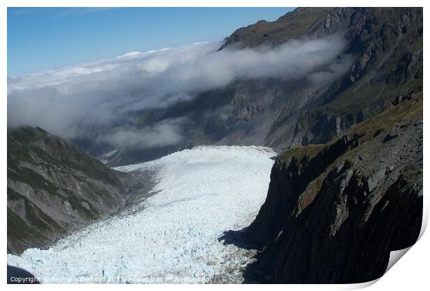 Fox Glacier, New Zealand Print by Emma Robertson