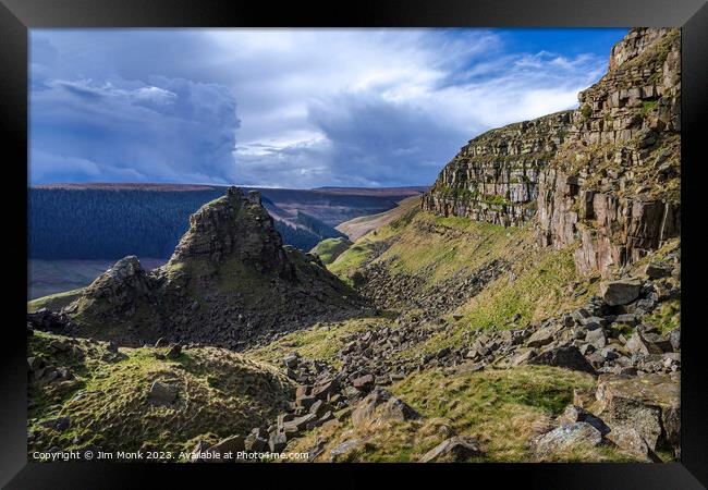 Alport Castles - Rugged Beauty in the Peak District Framed Print by Jim Monk
