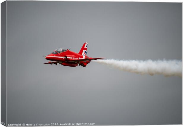 The Aerobatic Red Arrow Canvas Print by Helena Thompson