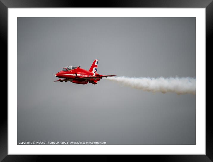 The Aerobatic Red Arrow Framed Mounted Print by Helena Thompson