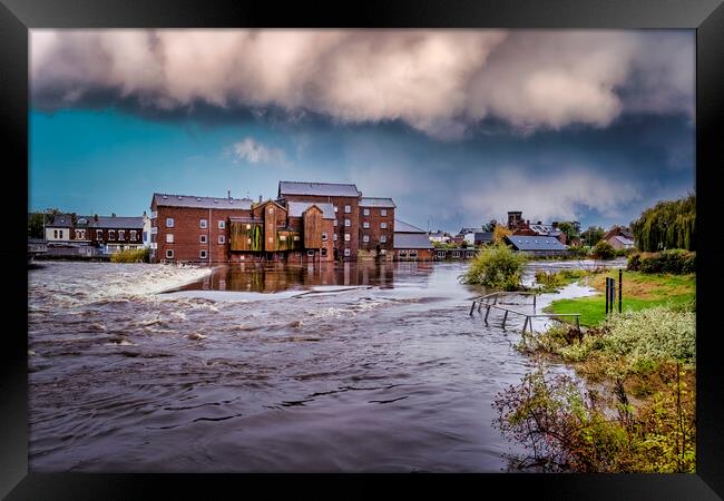Castleford Floods ~ Storm Babet 2023 Framed Print by Tim Hill