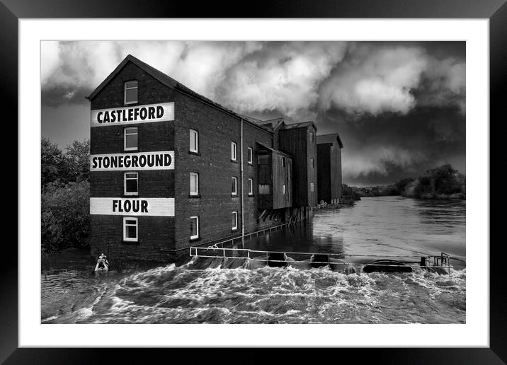 Castleford Flour Mill ~ Storm Babet 2023 Framed Mounted Print by Tim Hill