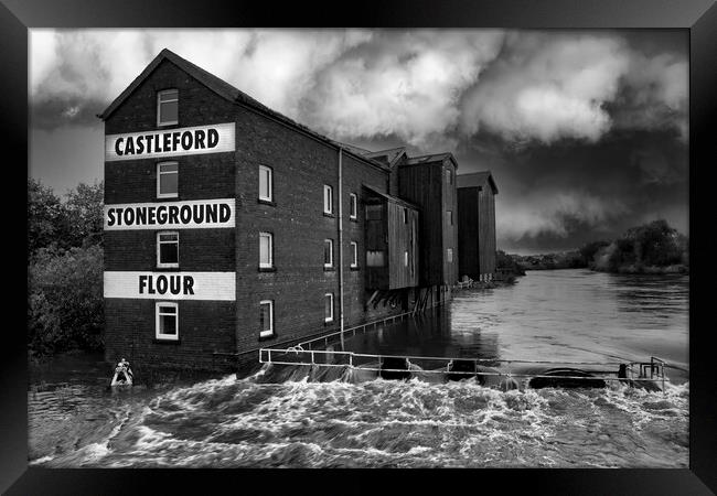 Castleford Flour Mill ~ Storm Babet 2023 Framed Print by Tim Hill
