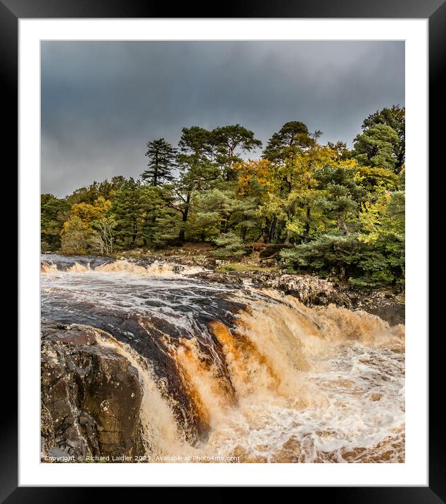Low Force Waterfall, Teesdale, from the Pennine Way Framed Mounted Print by Richard Laidler