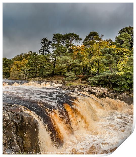 Low Force Waterfall, Teesdale, from the Pennine Way Print by Richard Laidler