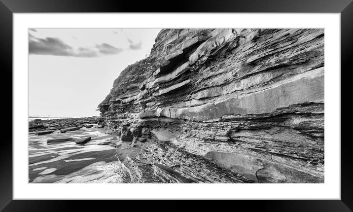 Lyme Cliff Framed Mounted Print by Mark Godden