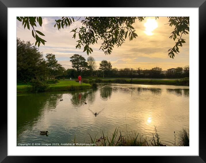 Sand Le Mere Duck Pond Framed Mounted Print by RJW Images