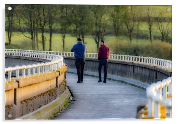 A Stroll Across the Reservoir Acrylic by Glen Allen
