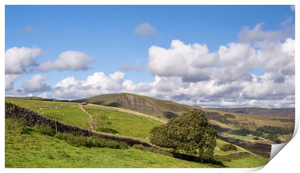 View of Mam Tor from Cave Dale. Print by Colin Allen