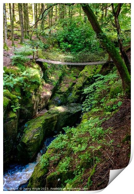 bridge over gorge Print by Jonny Angle