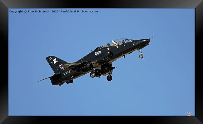 BAe Hawk T.Mk1 XX332 'CD'  RAF Lossiemouth  Framed Print by Tom McPherson