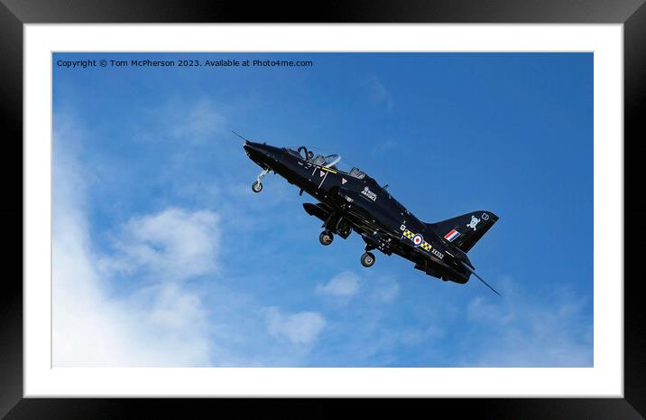 BA Hawk T.Mk1 XX332 'CD' RAF Lossiemouth Framed Mounted Print by Tom McPherson