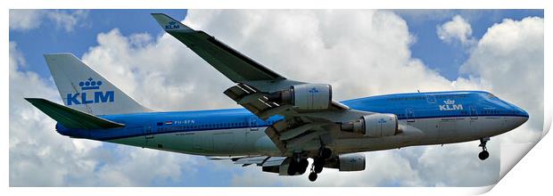 Boeing 747 of KLM Print by Allan Durward Photography