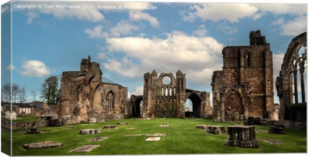  Elgin Cathedral Canvas Print by Tom McPherson