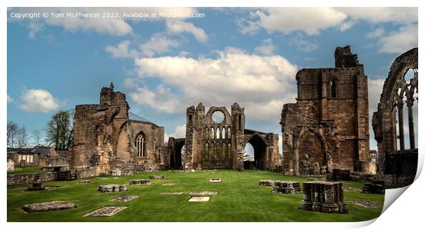  Elgin Cathedral Print by Tom McPherson