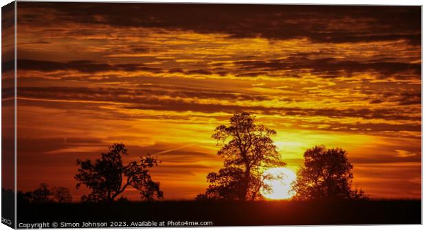 Sky sun Canvas Print by Simon Johnson