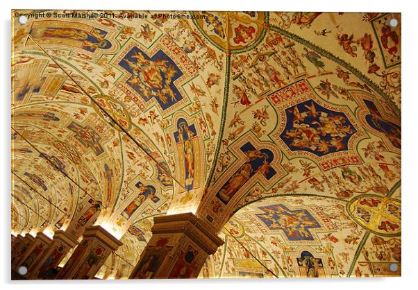 Vatican Library Roof Acrylic by Scott K Marshall