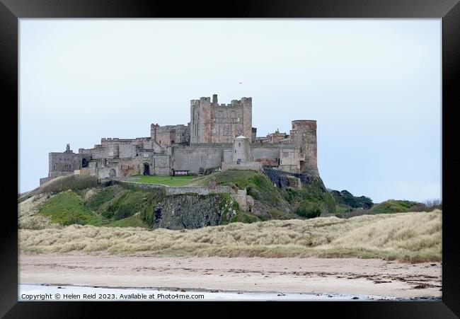 Bamburgh Castle Northhumberland  Framed Print by Helen Reid