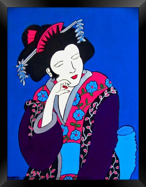 Dreaming Geisha Framed Print by Stephanie Moore