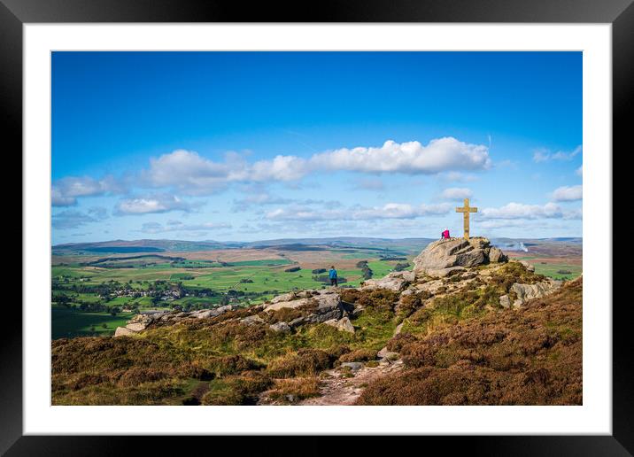 Cross at Cracoe Fell Framed Mounted Print by Paul Grubb