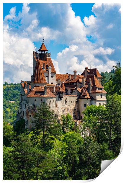 Bran Castle near Brasov, known as Dracula's Castle in Transylvania, Romania Print by Chun Ju Wu