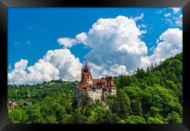 Bran Castle near Brasov, known as Dracula's Castle in Transylvania, Romania Framed Print by Chun Ju Wu