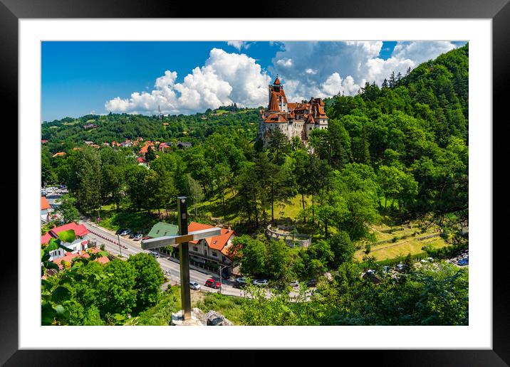 Bran Castle near Brasov, known as Dracula's Castle in Transylvania, Romania Framed Mounted Print by Chun Ju Wu