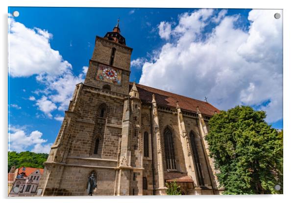 Black Church in Brasov, Transylvania, Romania Acrylic by Chun Ju Wu