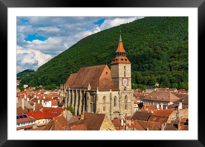 Black Church in Brasov, Transylvania, Romania Framed Mounted Print by Chun Ju Wu