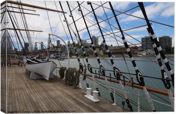 Maritime Museum of San Francisco California Canvas Print by Arun 