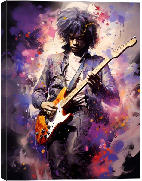 Jimi Hendrix Canvas Print by Steve Smith